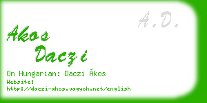 akos daczi business card
