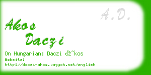 akos daczi business card